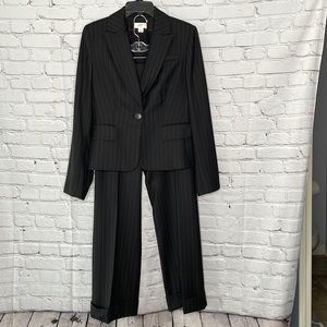 Loft gray pinstripe pant suit